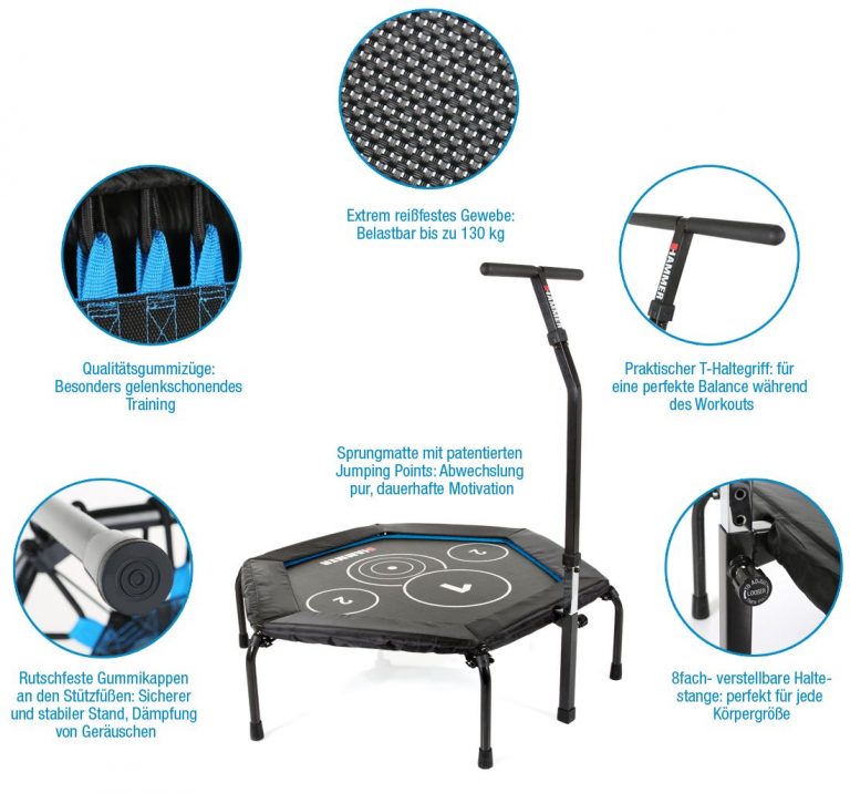 HAMMER Cross Jump mini trampoline • with training video